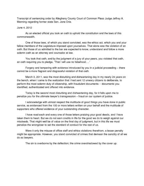 JudgeManningOrieSentencingTranscript