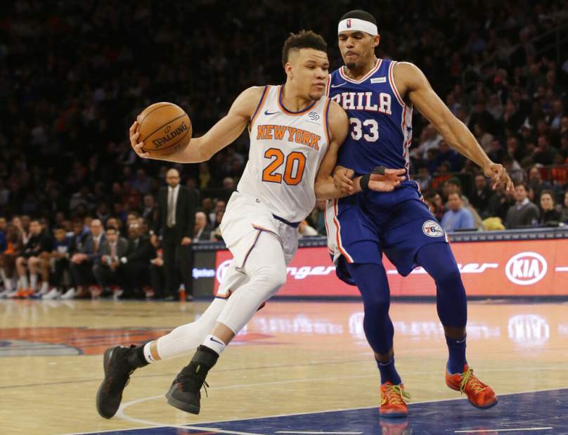 Knicks rookie Kevin Knox has an entry for dunk of the year